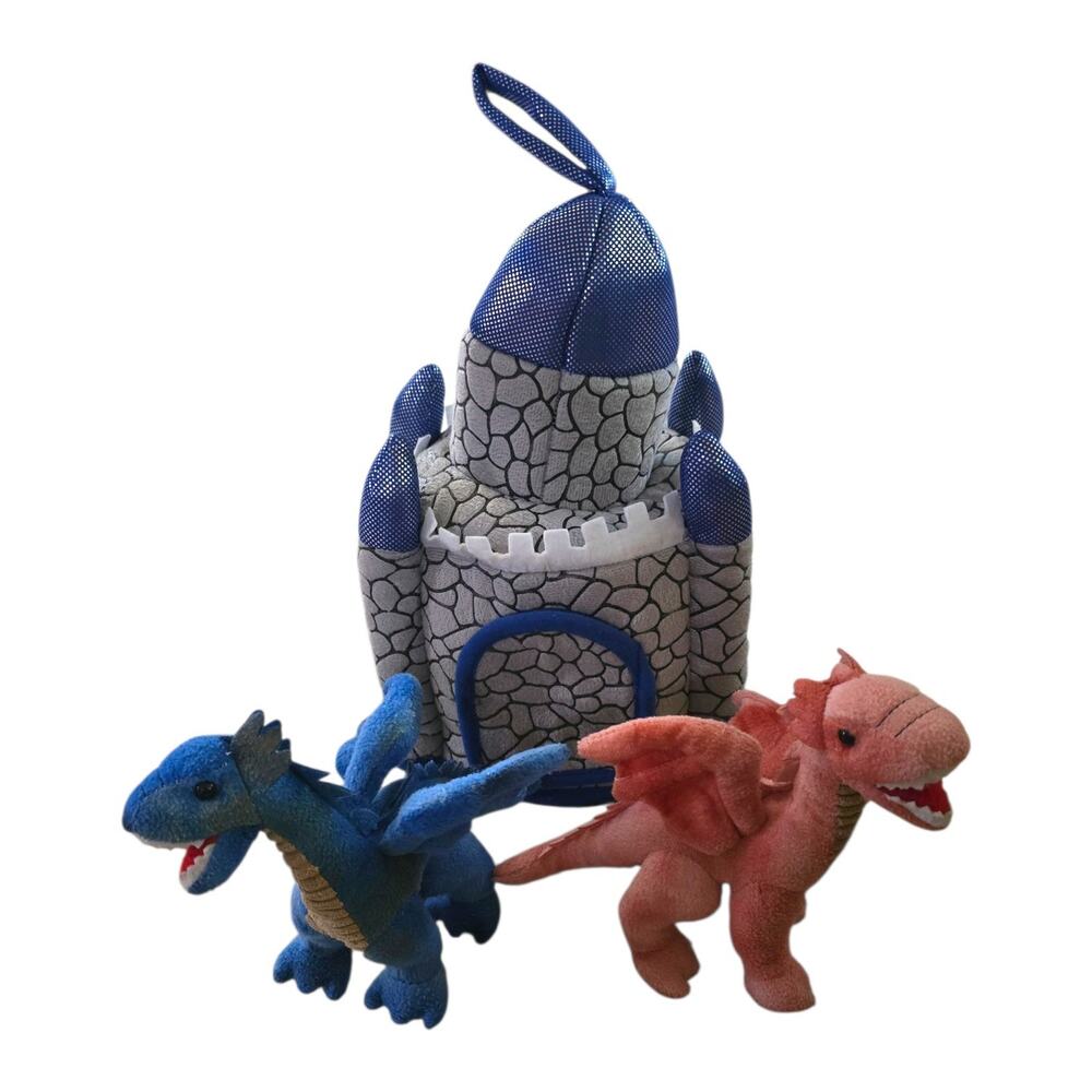 Hearth Song plush dragon & castle portable playset Magical Imagination